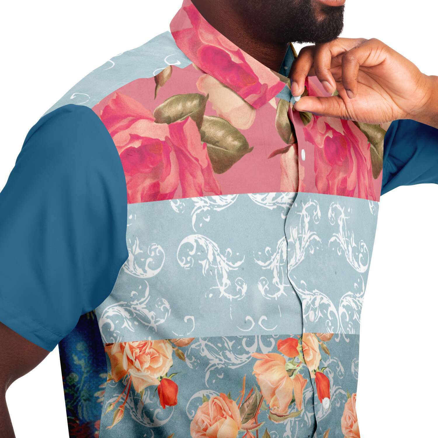 Blue Cabbage Short Sleeve Shirt