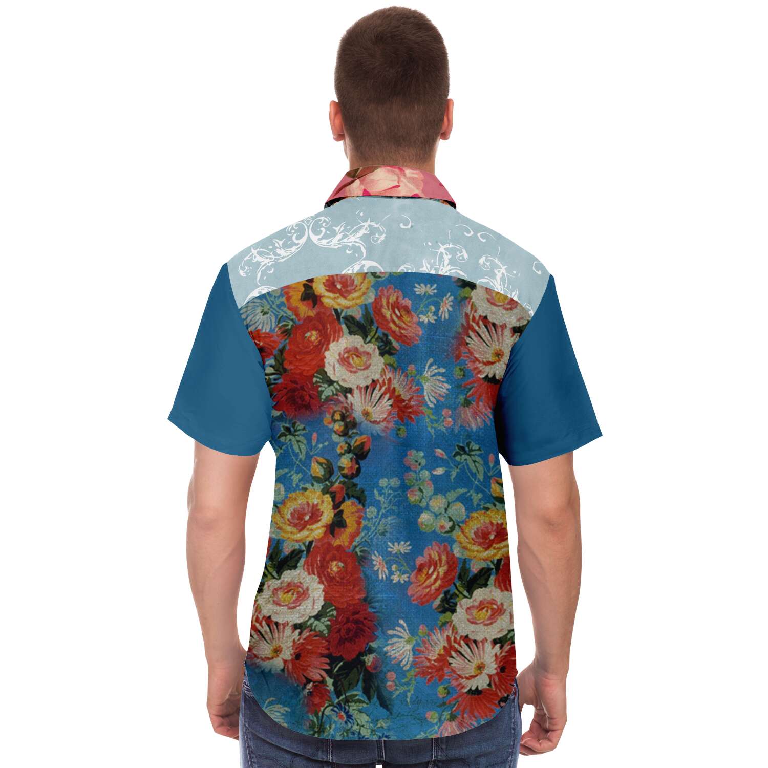 Blue Cabbage Short Sleeve Shirt