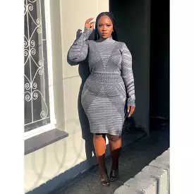 Bodycon Dress with Long Sleeves