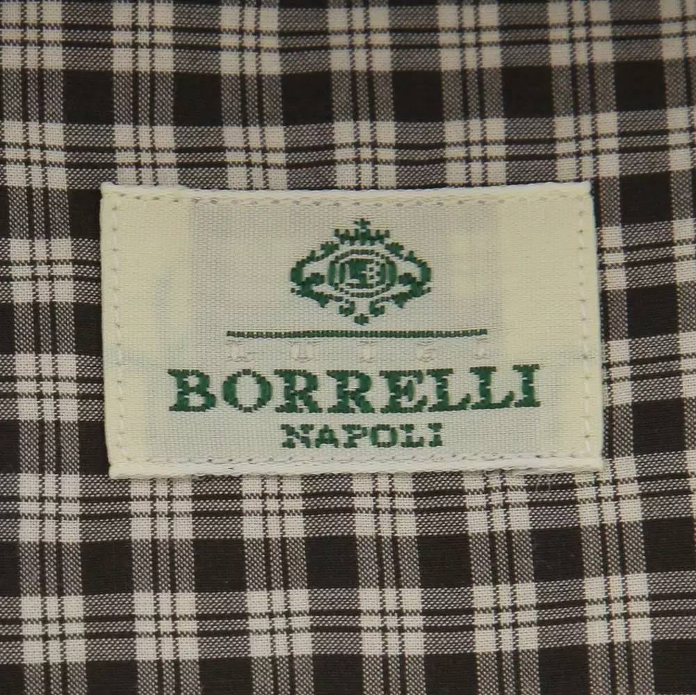 Borrelli Brown Shirt - Size 15.75 US / 40 EU