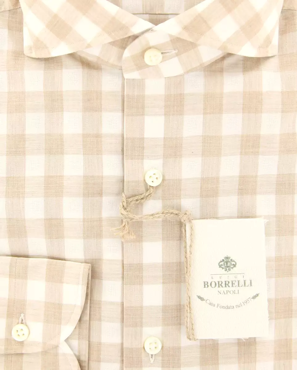 Borrelli Light Brown Shirt - Extra Slim