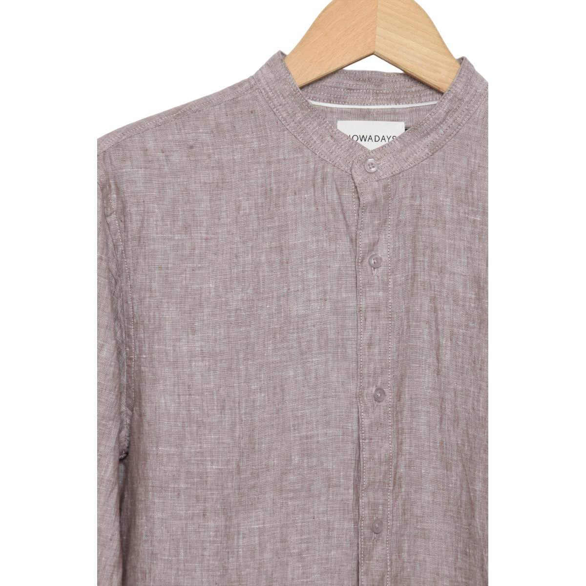 brown linen shirt