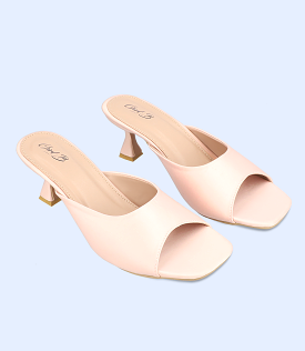 BW7404 Pink Women's Formal Slipper Heels