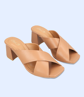 BW7750 Khaki Women Slipper Heels