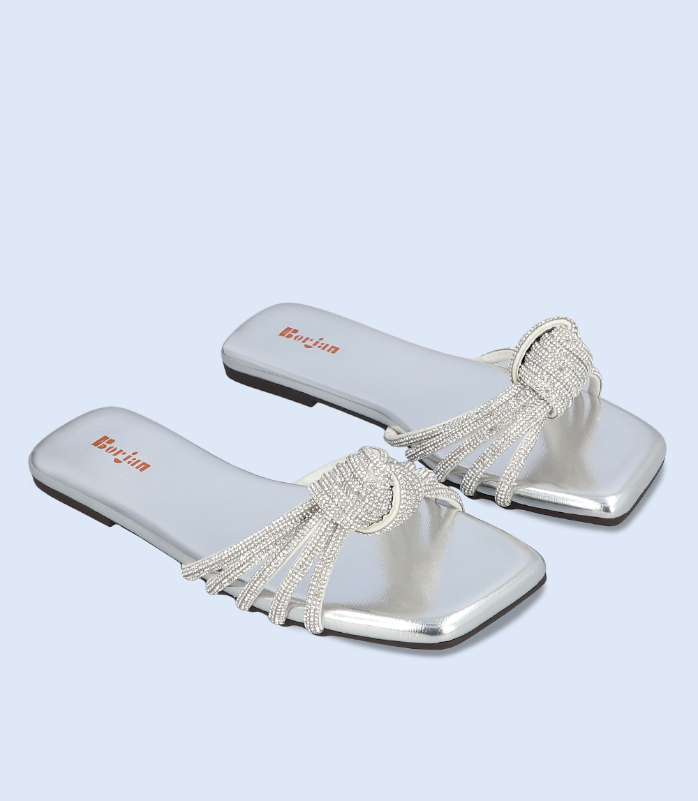 BW8757 Silver Women's Formal Slipper