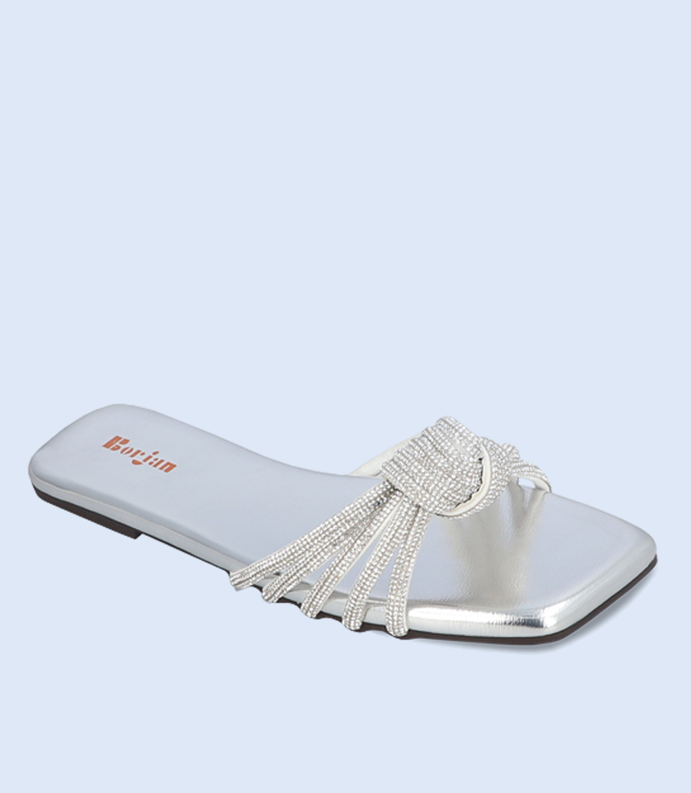 BW8757 Silver Women's Formal Slipper