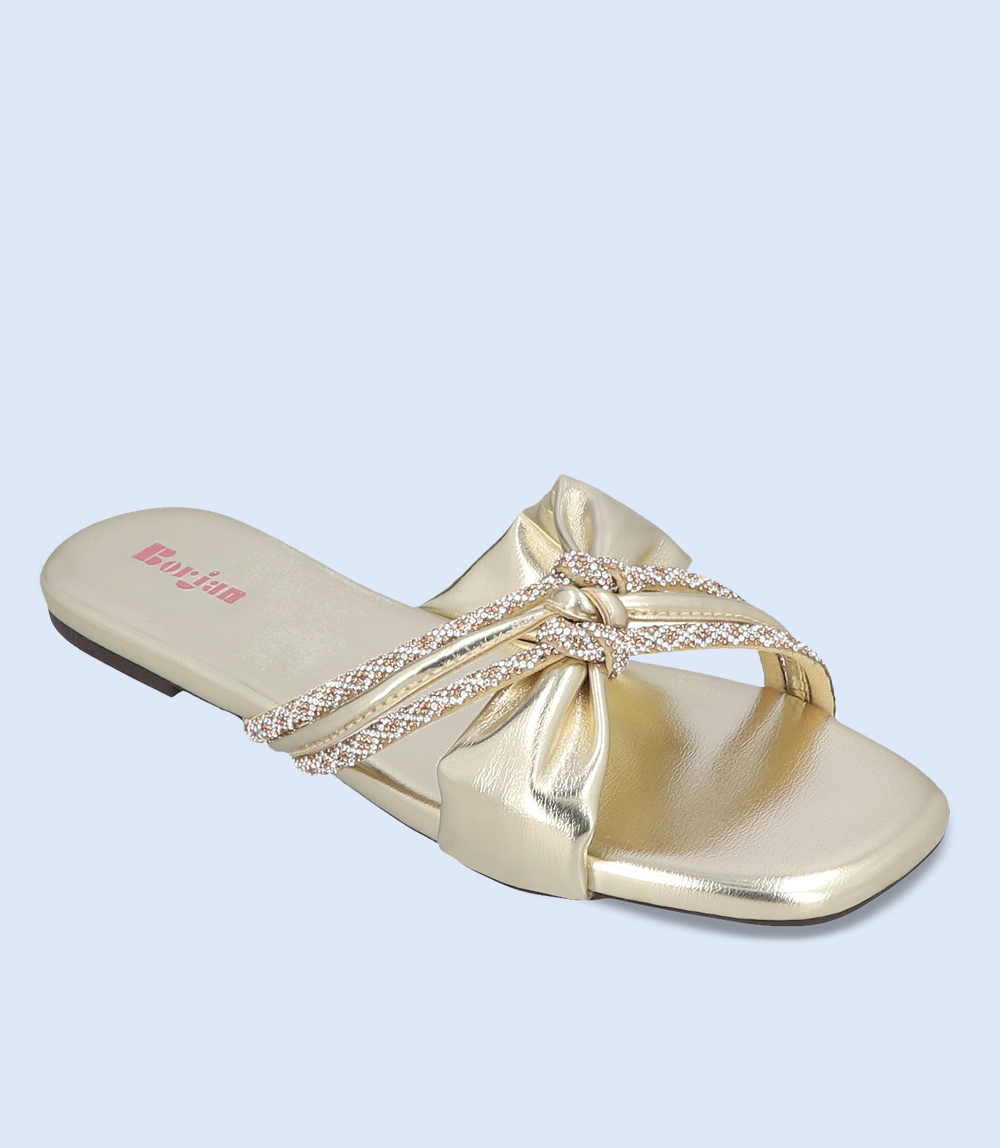 BW8759 Gold Women's Formal Slipper