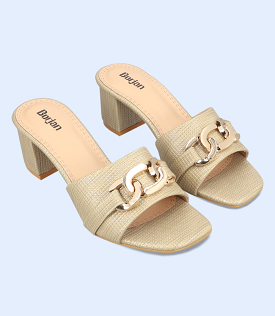 BW9351-GOLDEN Women Slipper Heels - Casual & Trendy