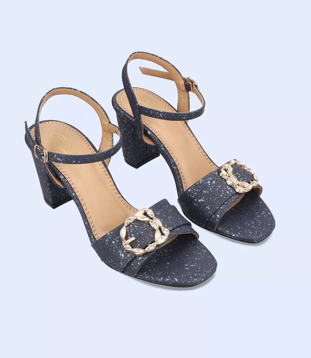 BW9534 women's navy casual sandal heels