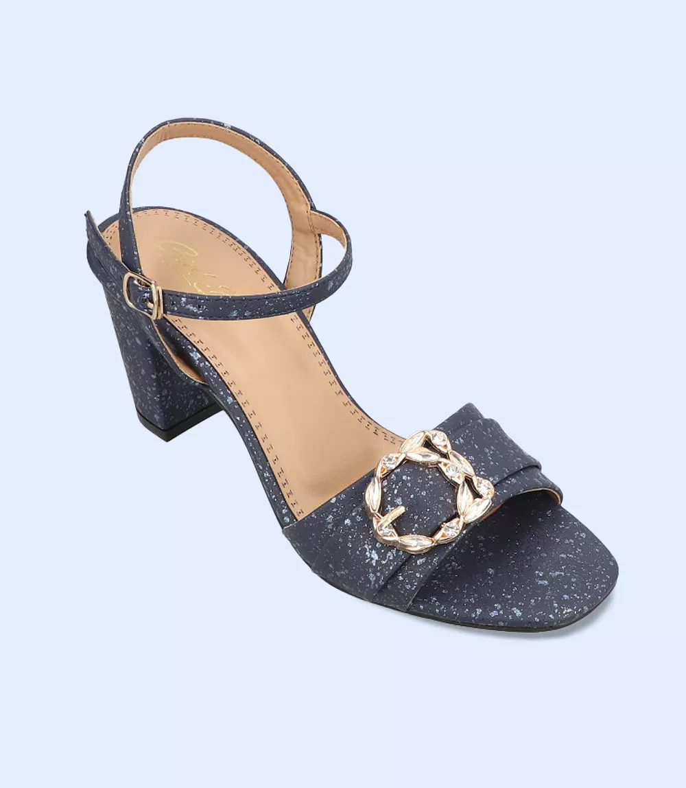 BW9534 women's navy casual sandal heels