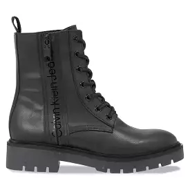 Calvin Klein Black Leather Ankle Boots