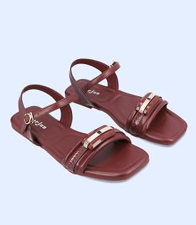 Casual Sandal for Women in Maroon