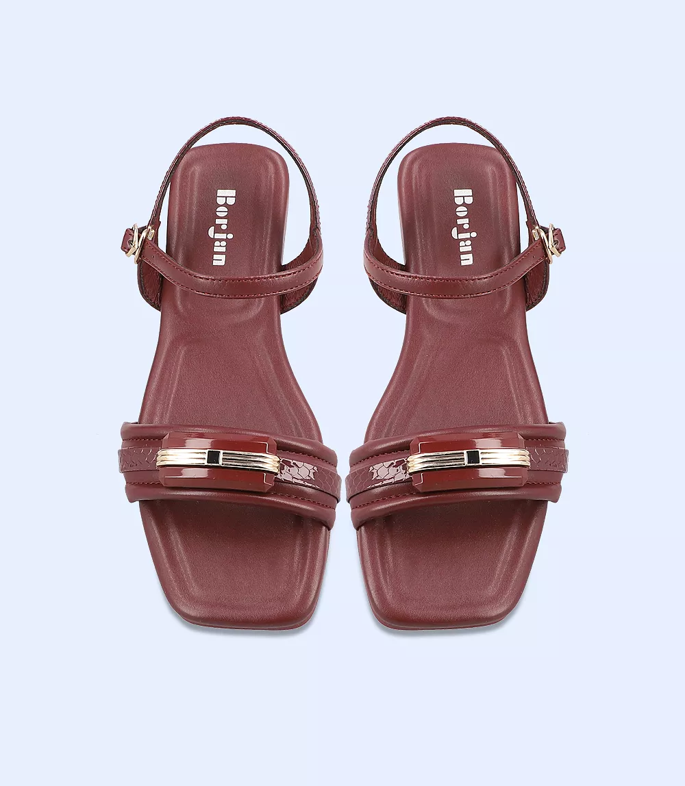 Casual Sandal for Women in Maroon