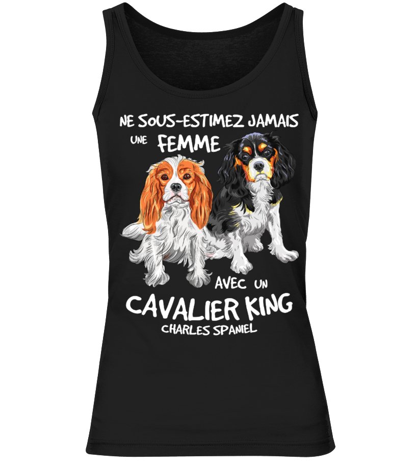 Cavalier King Charles Spaniel T-shirt Femme - Ne Sous-Estimez Jamais une Femme - CTS23032203