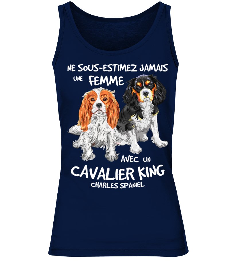 Cavalier King Charles Spaniel T-shirt Femme - Ne Sous-Estimez Jamais une Femme - CTS23032203