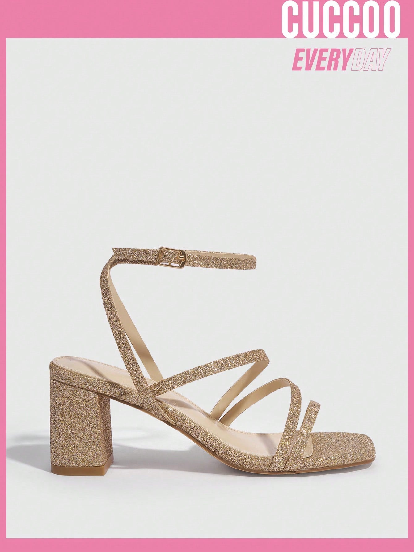 Champagne Color High Heel Sandals for Women - Spring and Summer Fashion