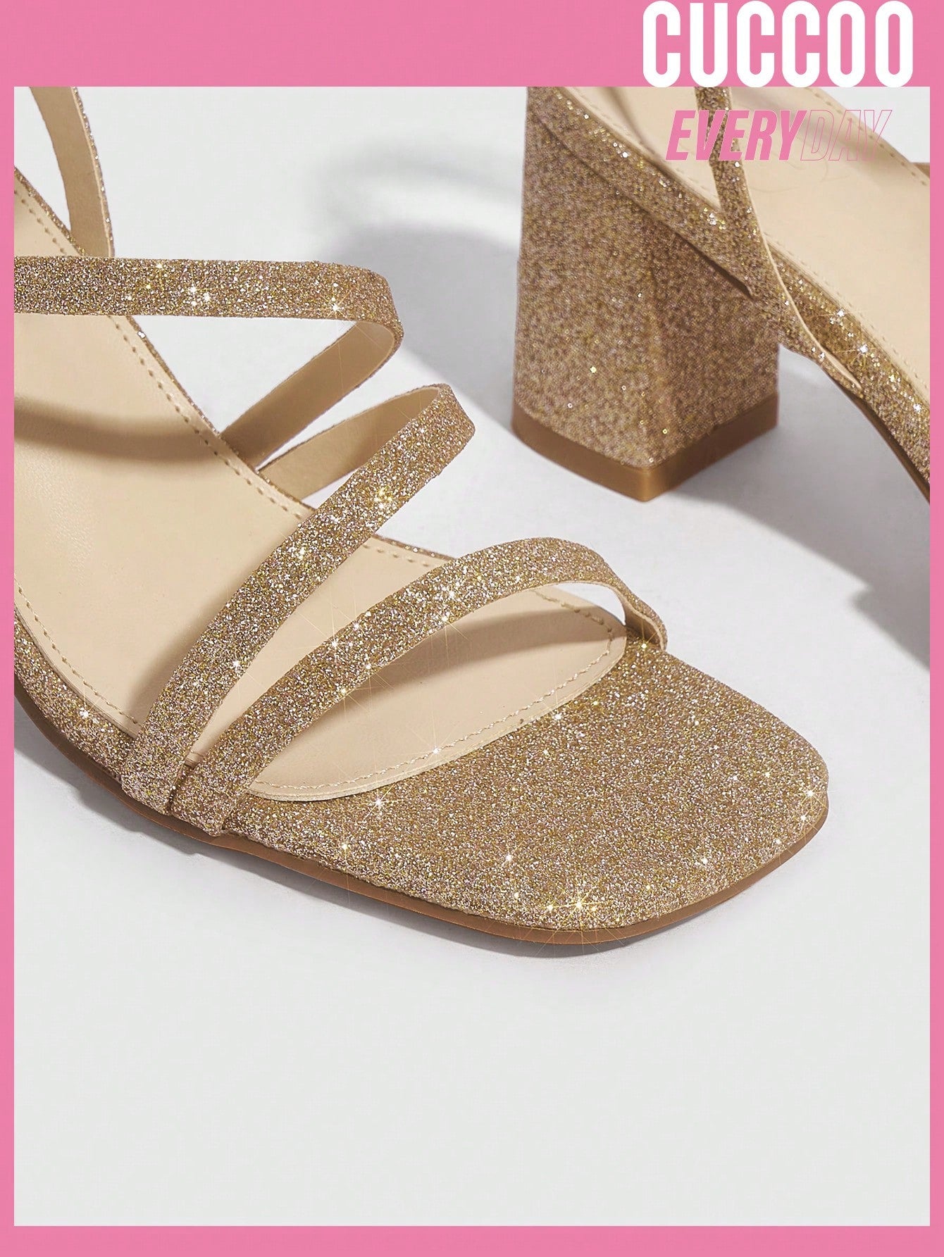 Champagne Color High Heel Sandals for Women - Spring and Summer Fashion