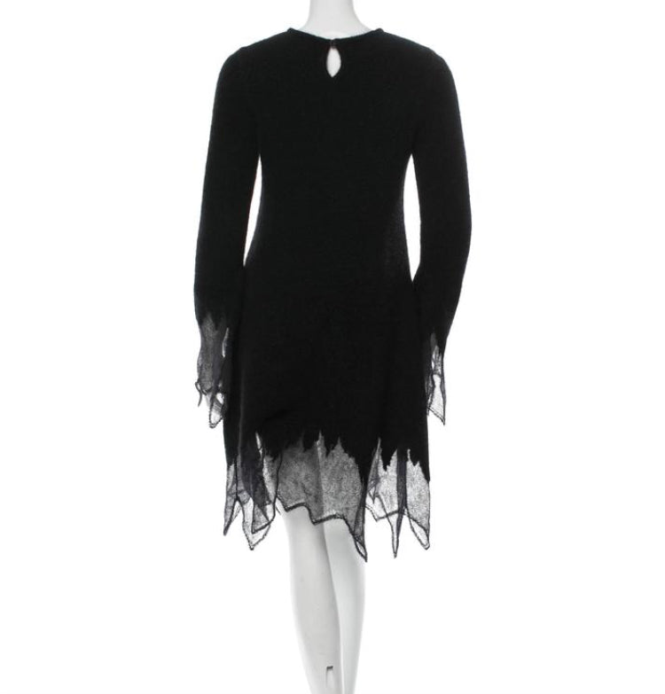 Chanel 09A 2009 Fall Runway Sweater Dress in Black - FR 34 US 4.