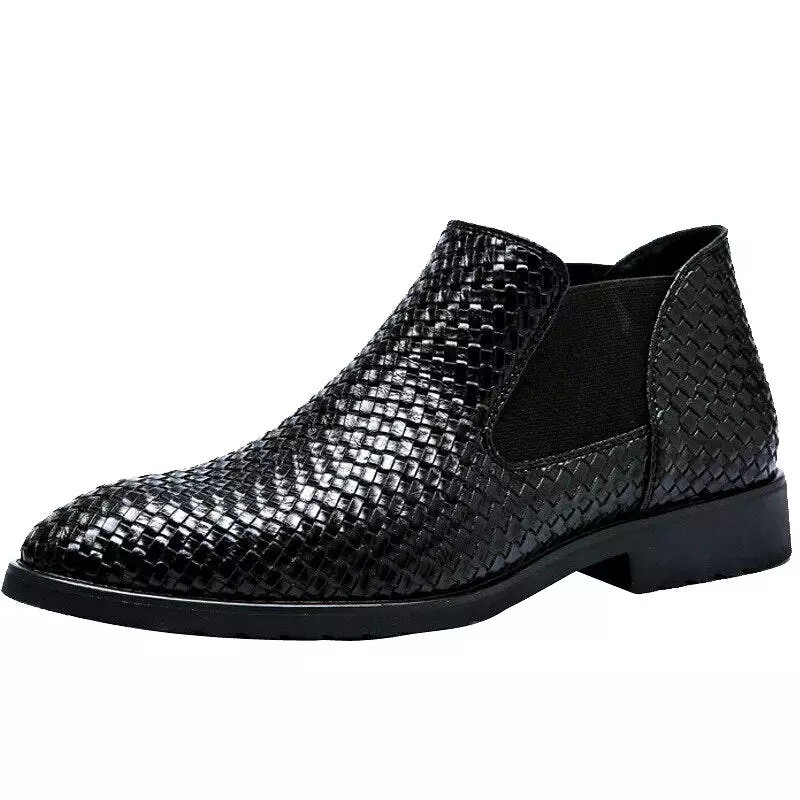 Chelsea boots for men, classic fashion boots, hand knit shoes, tall style, available in big sizes 38-48.