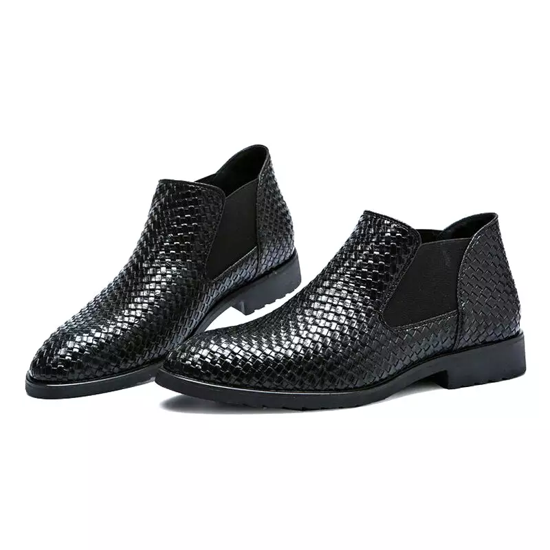 Chelsea boots for men, classic fashion boots, hand knit shoes, tall style, available in big sizes 38-48.