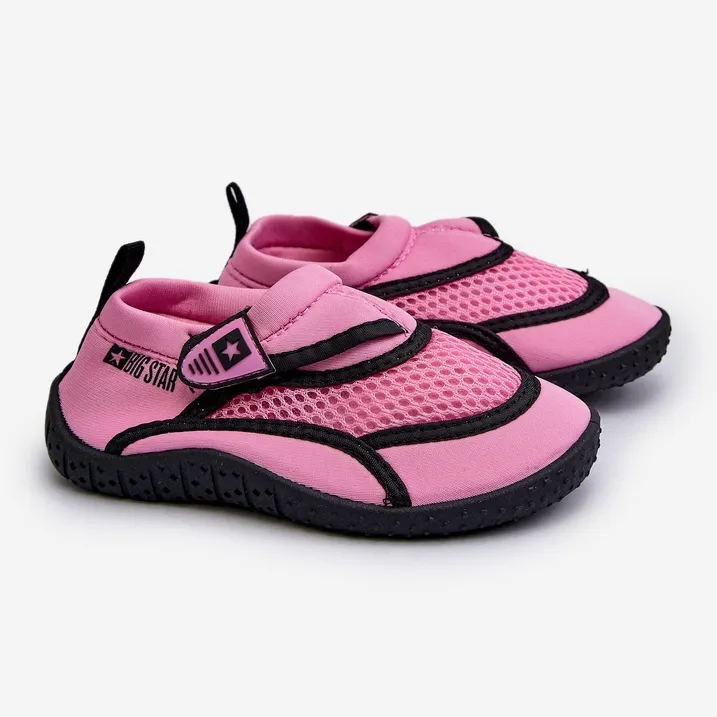 Children's Pink Big Star NN374465 Roses and Purples Water Shoes