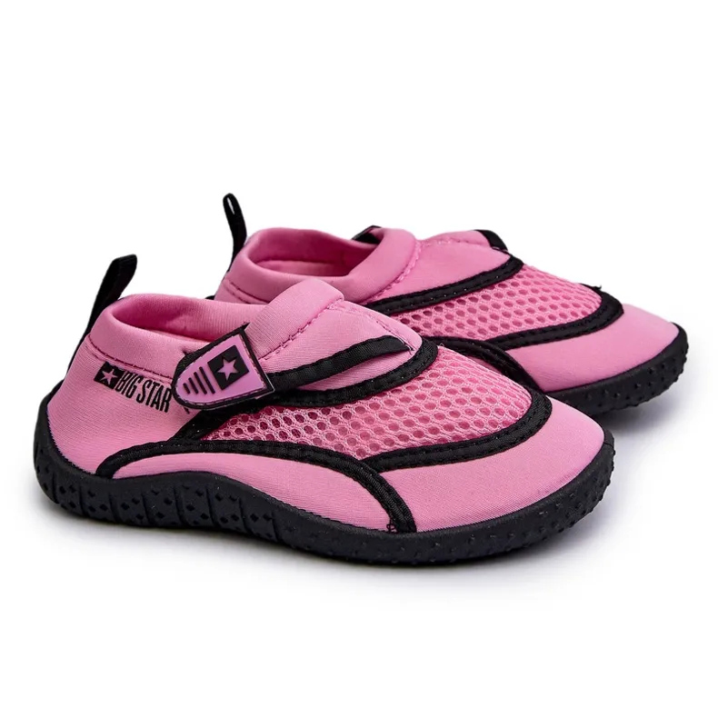 Children's Pink Big Star NN374465 Roses and Purples Water Shoes