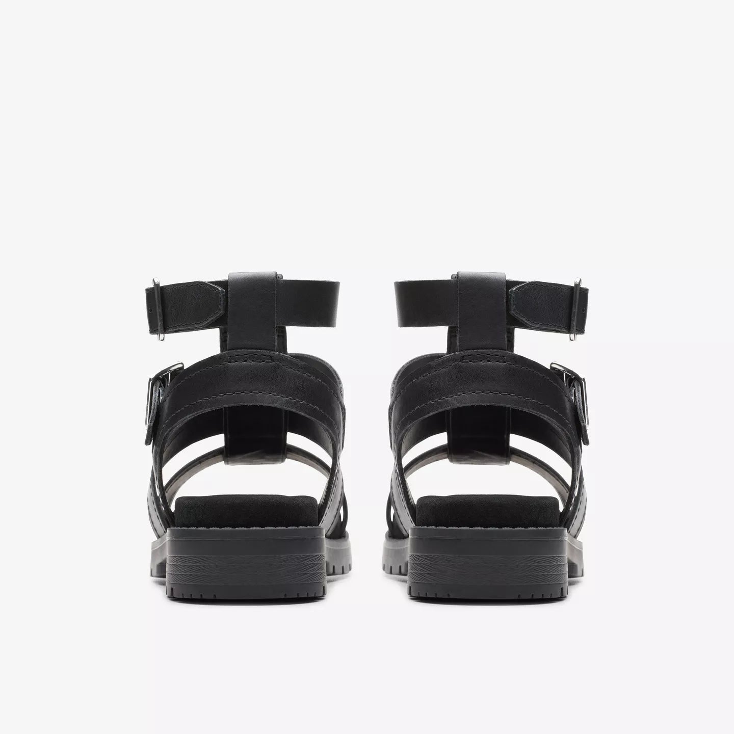 Clarks Black Leather Sandals Orinoco Cove