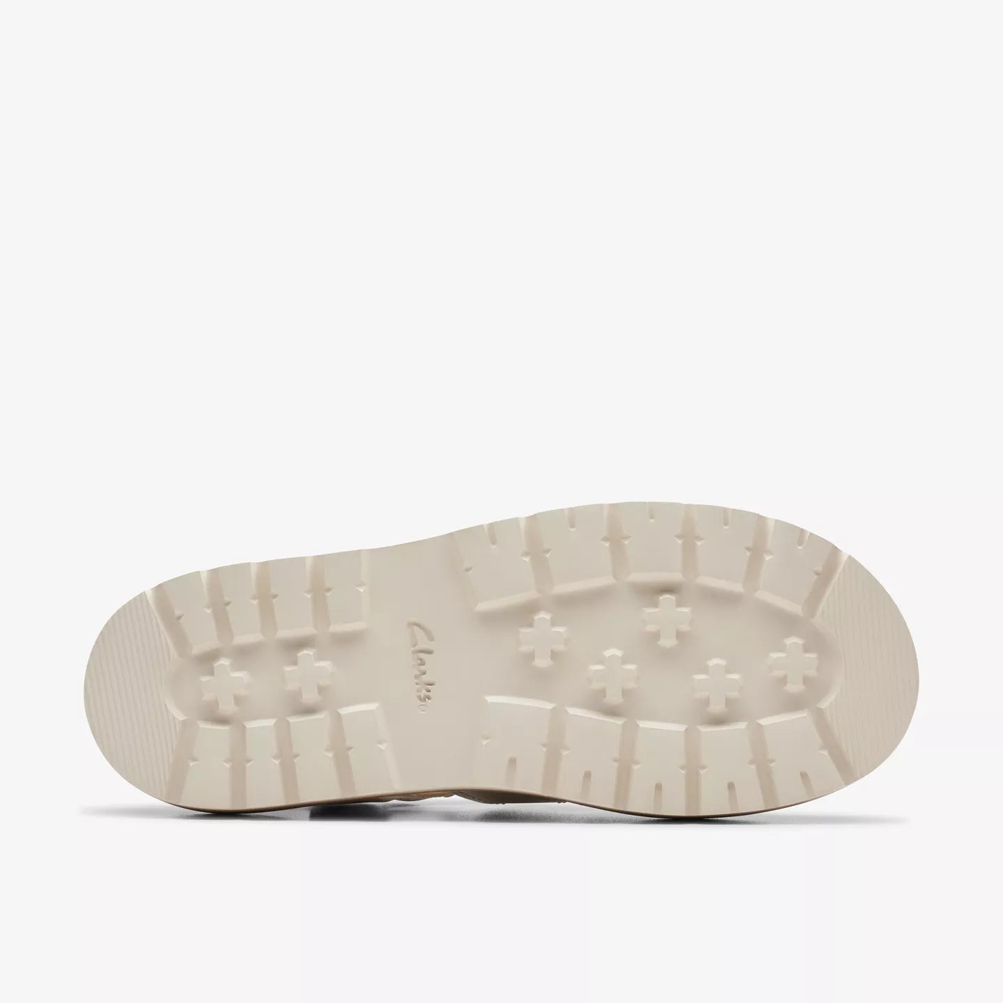 Clarks White Leather Sandals