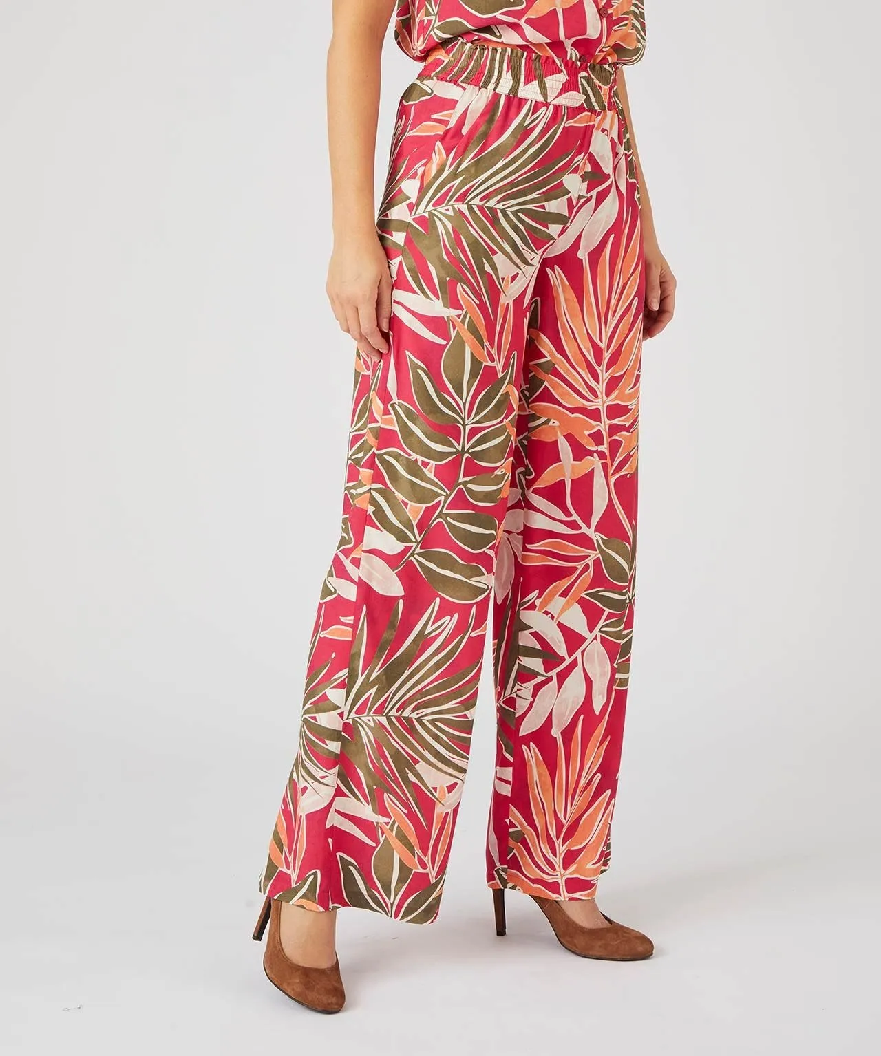 Fashionable Climatyl Printed Wide-leg Trousers