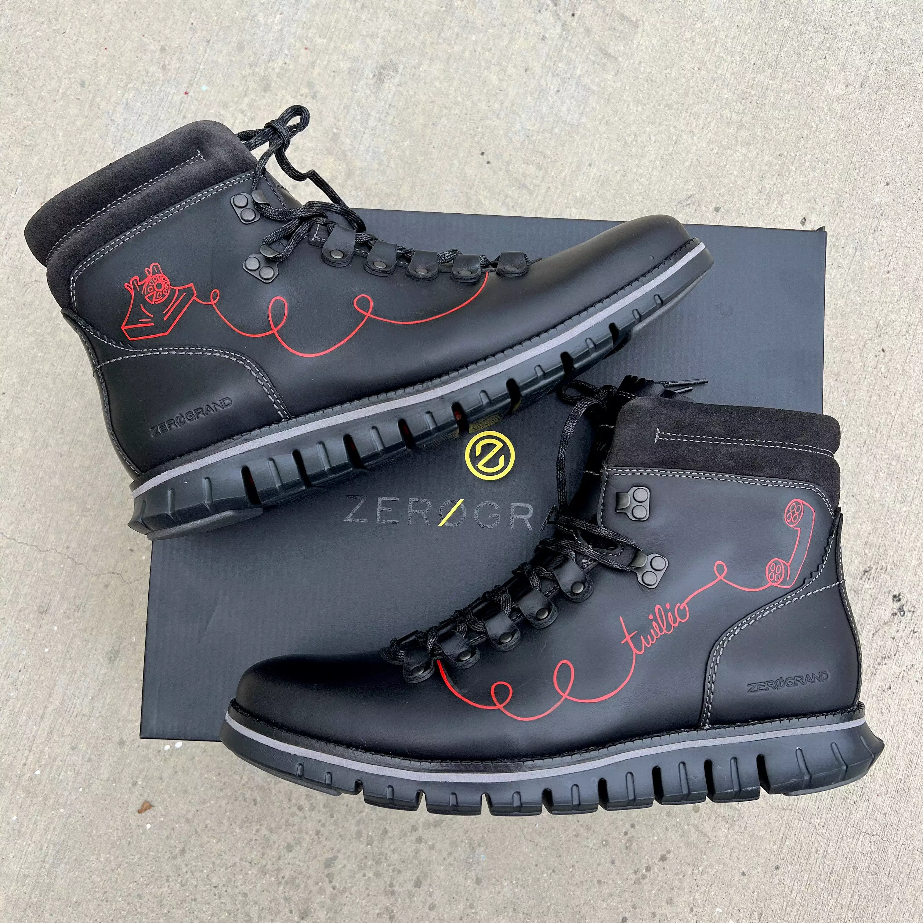 Cole Haan hiking boots custom order invoice.