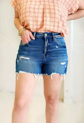 Cortney Mom Denim Shorts by Vervet