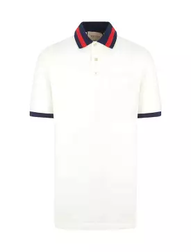 Cotton Pique Polo Shirt Web Collar