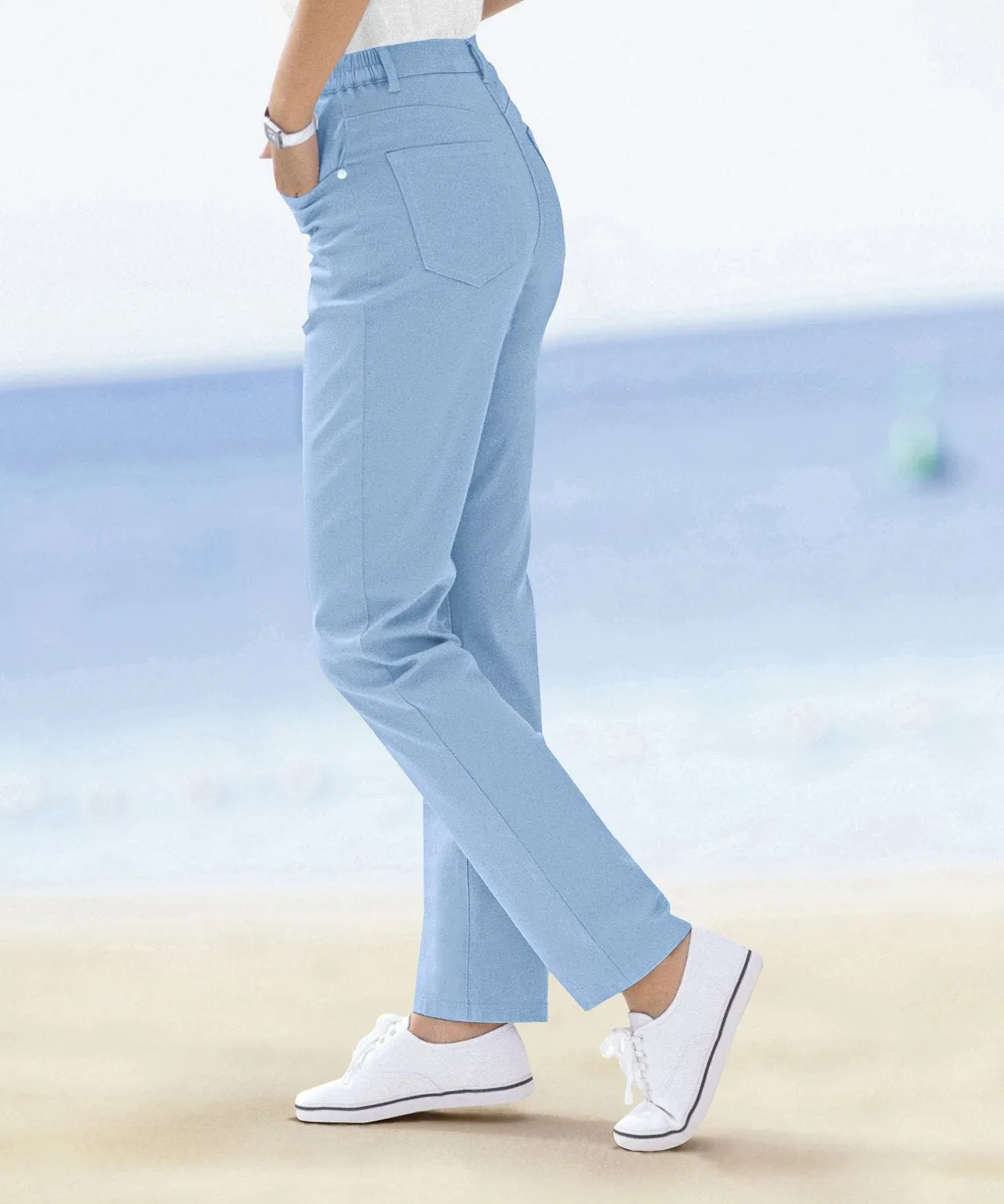 Stretch Cotton Trousers for Comfort