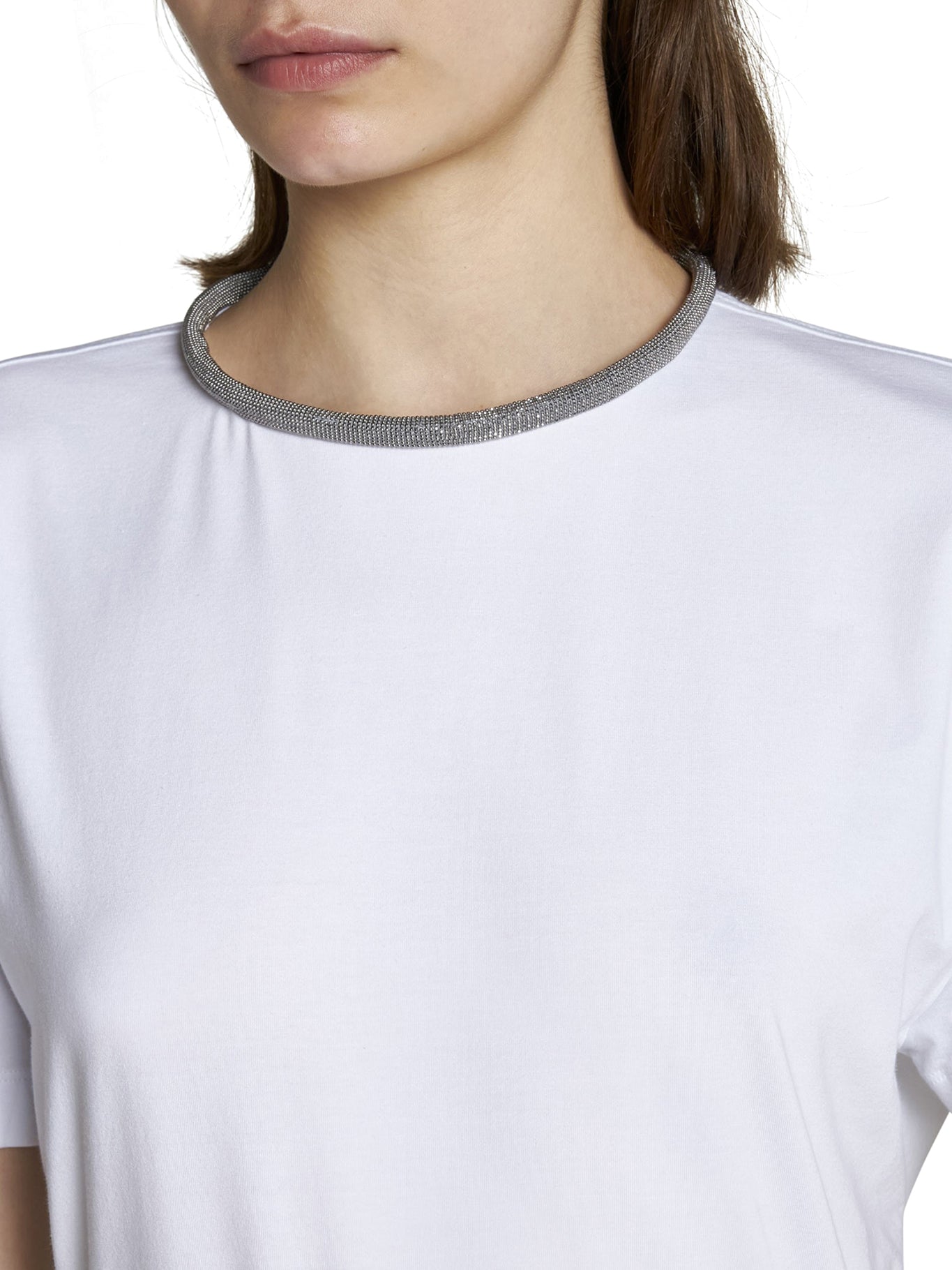 Cotton T-shirt with gemstone