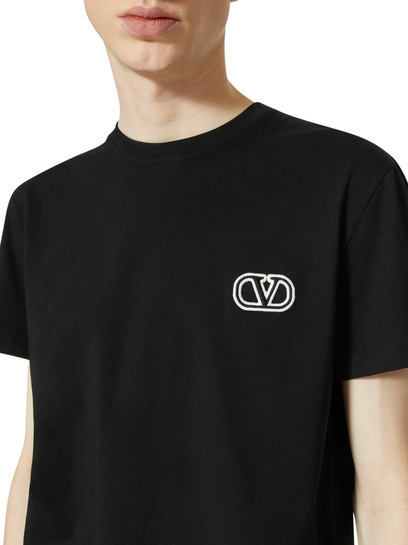 Cotton V-Logo Signature Patch T-Shirt