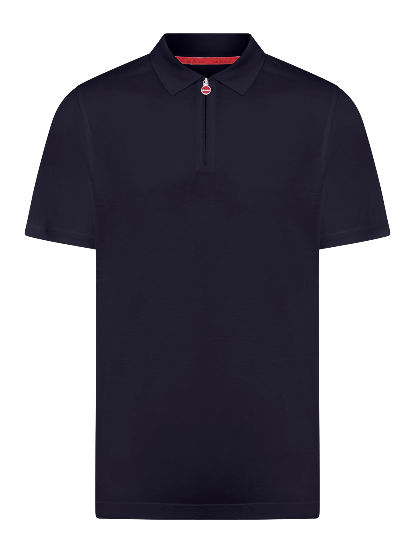 Cotton zip polo shirt.