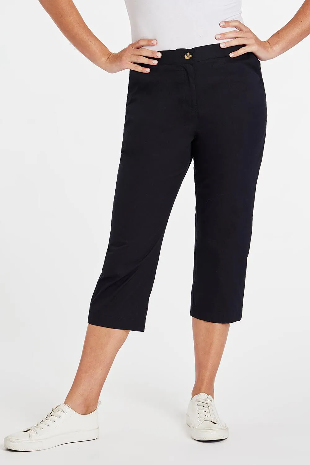 Elasticated Cropped Trousers