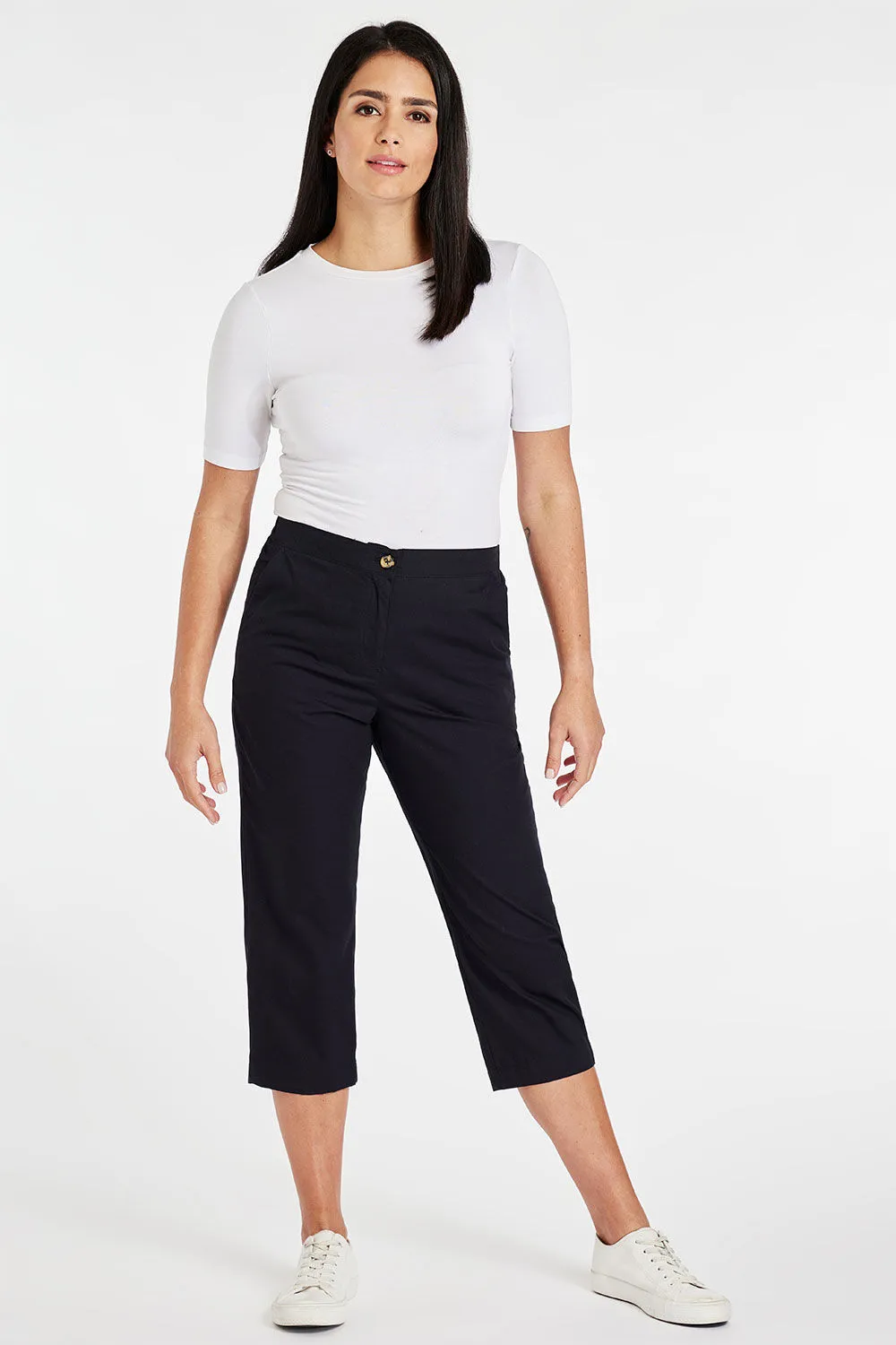 Elasticated Cropped Trousers