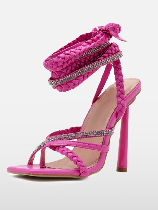 Crystal Ankle Strap Sandals