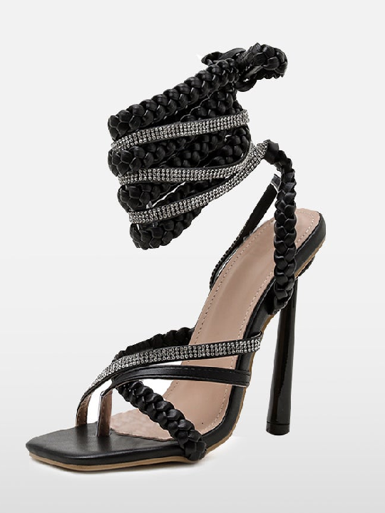 Crystal Ankle Strap Sandals