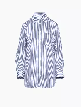 Curved Cotton Linen Shirt