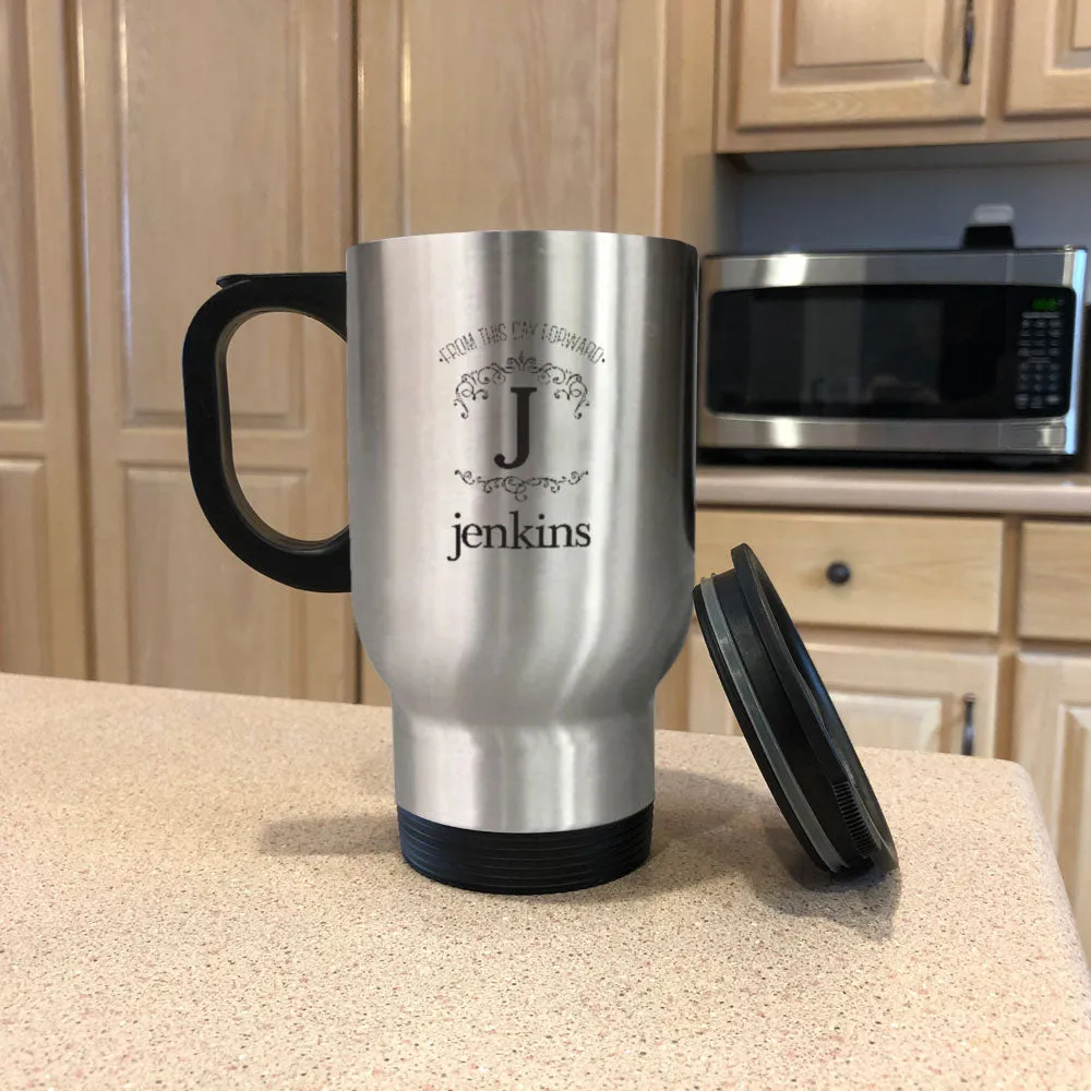 Custom Engraved Metal Coffee and Tea Travel Mug - Personalize Today