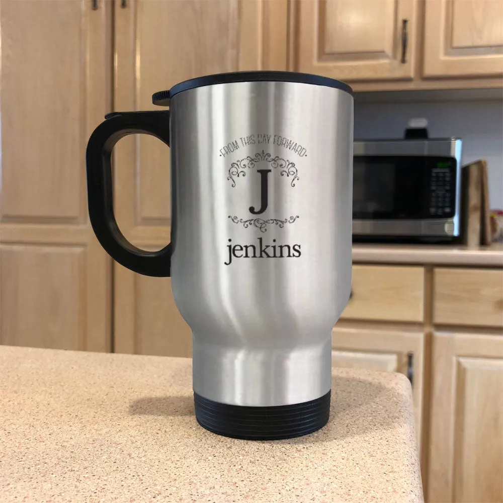 Custom Engraved Metal Coffee and Tea Travel Mug - Personalize Today