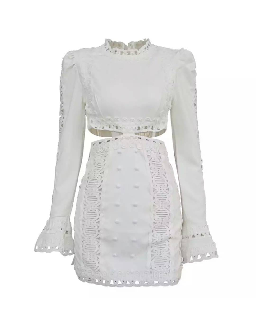 Cutout Mini Dress with Embroidery - Shop Now