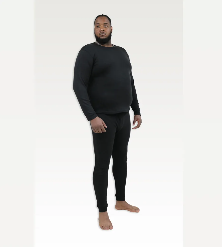 D555 Men's Black Thermal Long Johns Trousers (Boston)