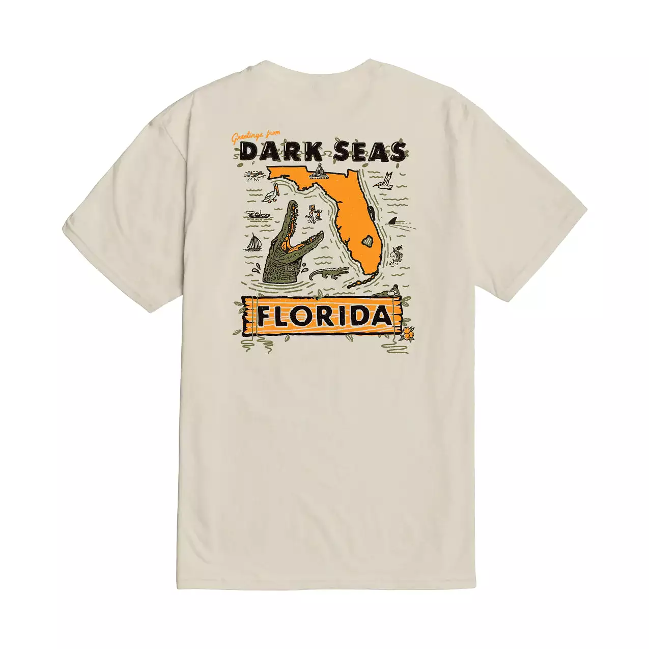 Dark Seas Florida Premium Cream T-Shirt