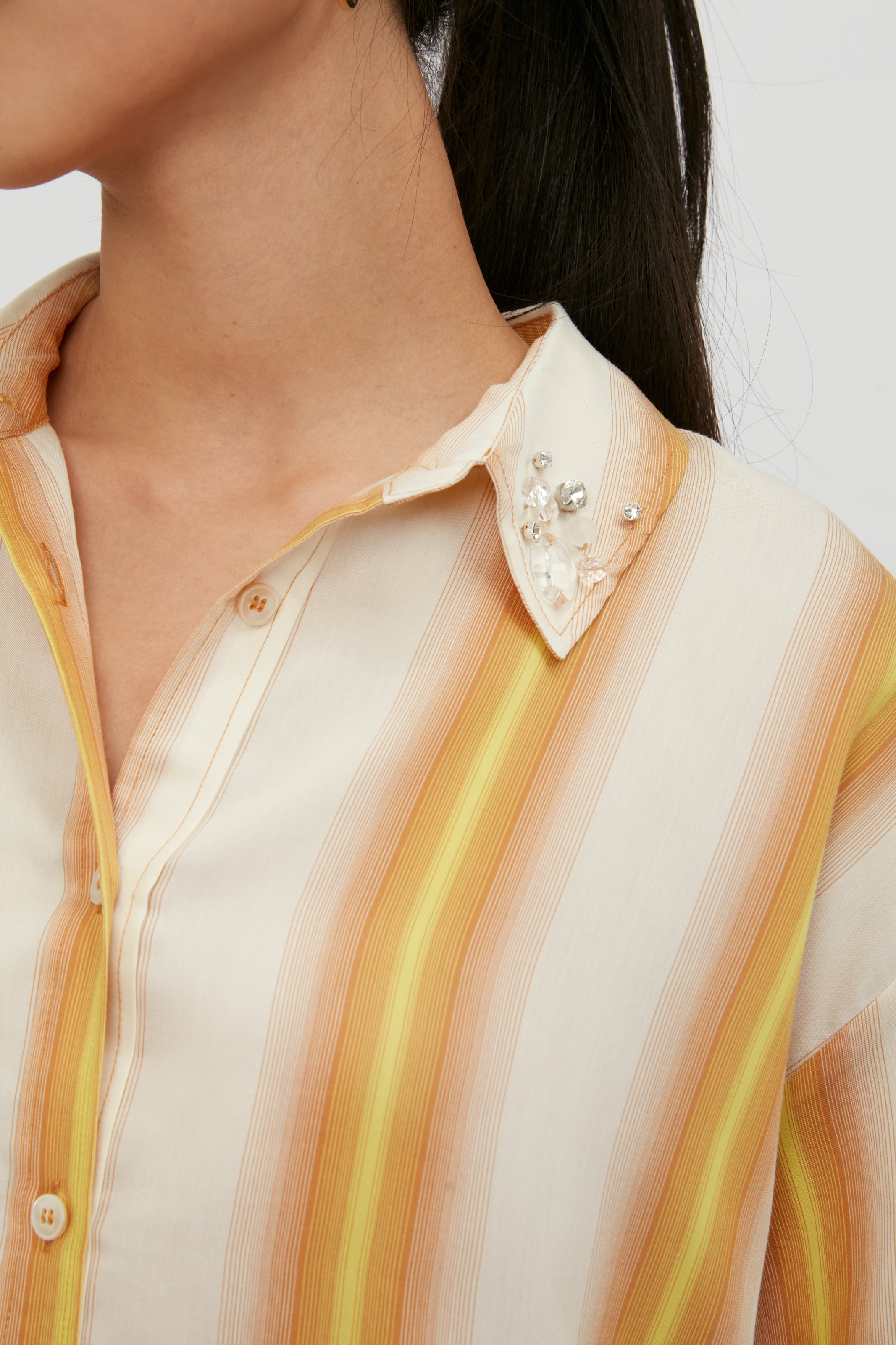 Degradé Stripe Shirt Crystals Ambra