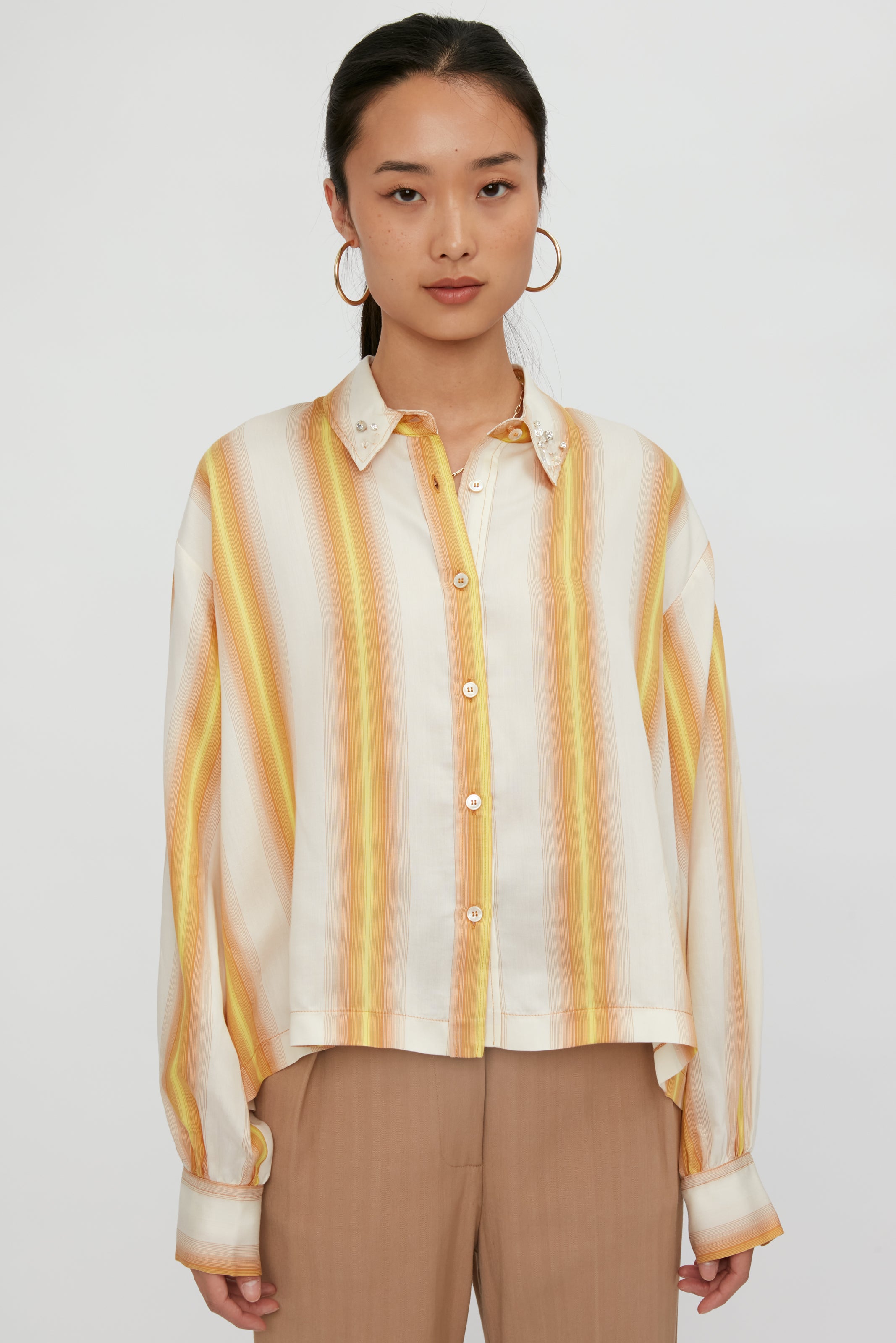 Degradé Stripe Shirt Crystals Ambra