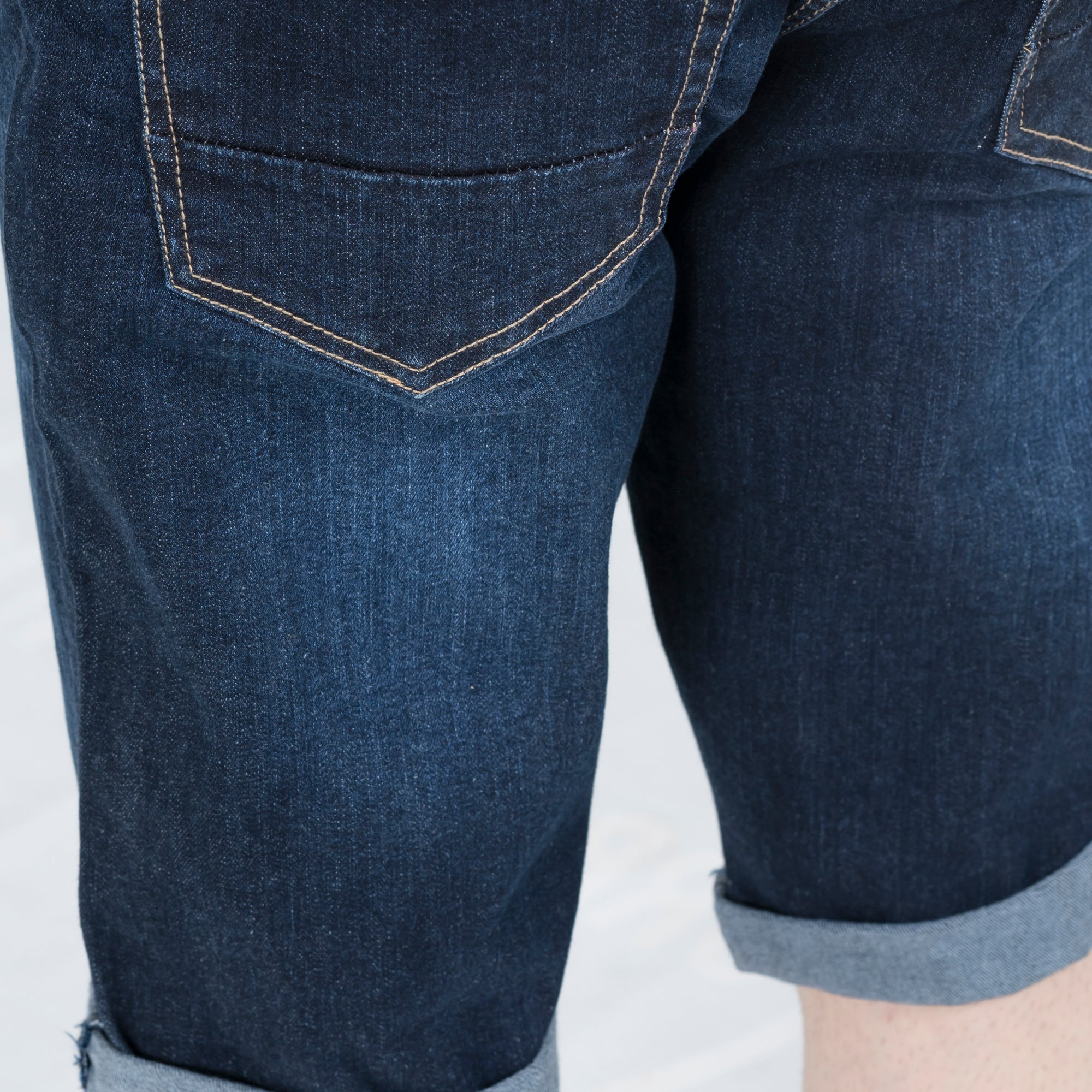 Denim Shorts in Dark Blue