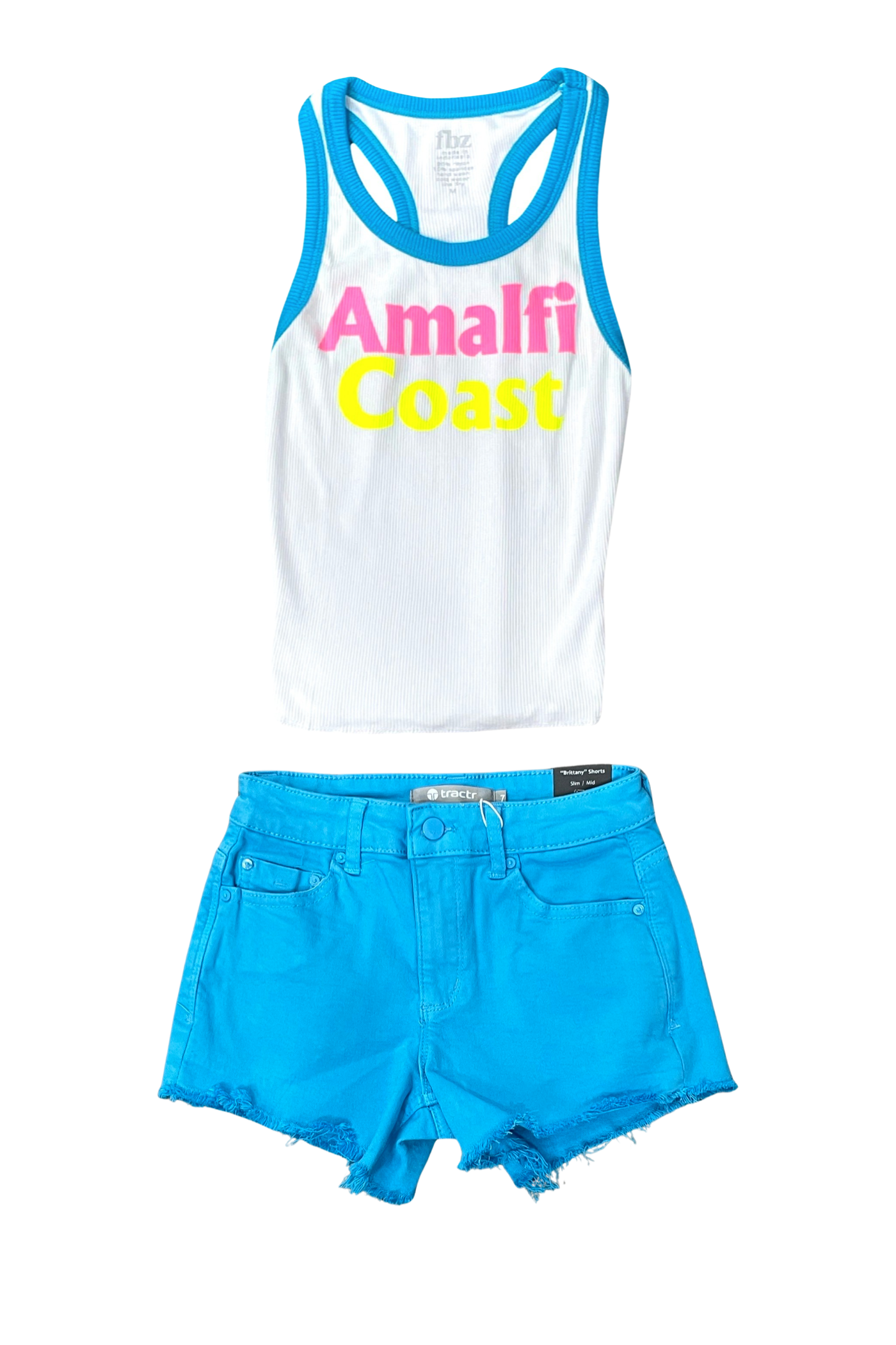 Denim Shorts - Neon Blue Brittany Shorts